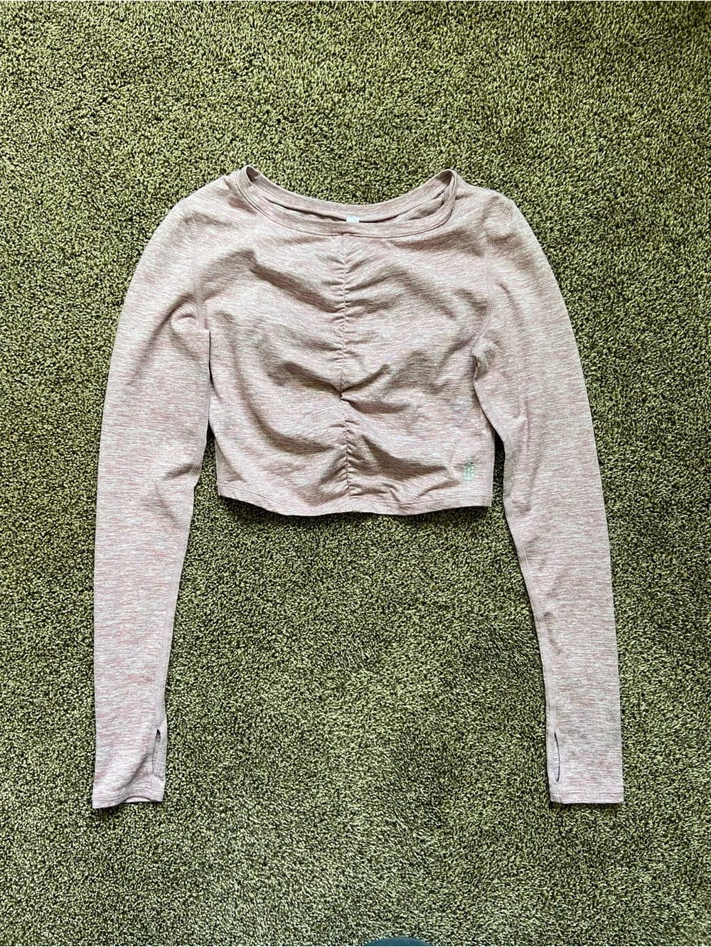 FREE PEOPLE Movement Swerve Long Sleeve Crop Activewear Shirt XS